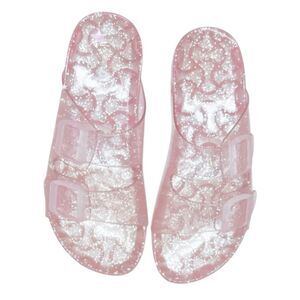 Kids MIA Youth Girls Little Jewel Footbed Sandals pink sparkles youth girls 4